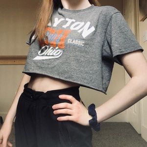Grey Crop Top